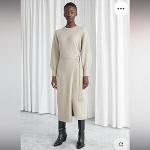 & Other Stories Midi Wrap Sweater Dress
